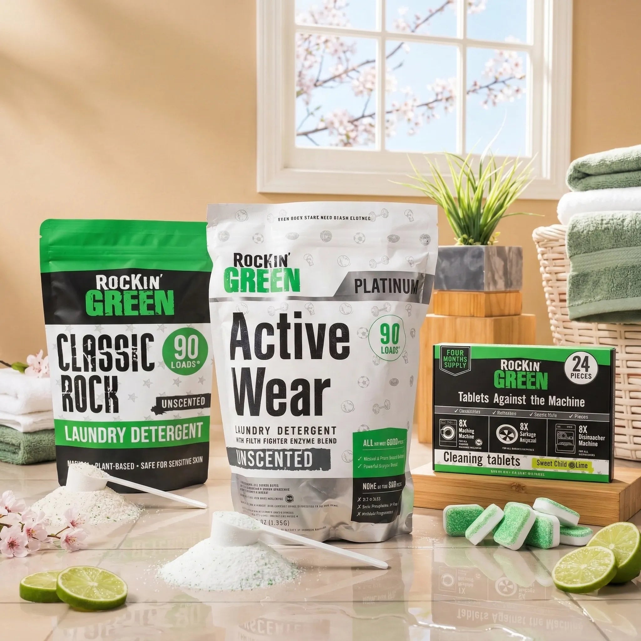 Bruce Spring-Clean Starter Kit – Spring Bundle by Laundry Detergent displayed with towels.