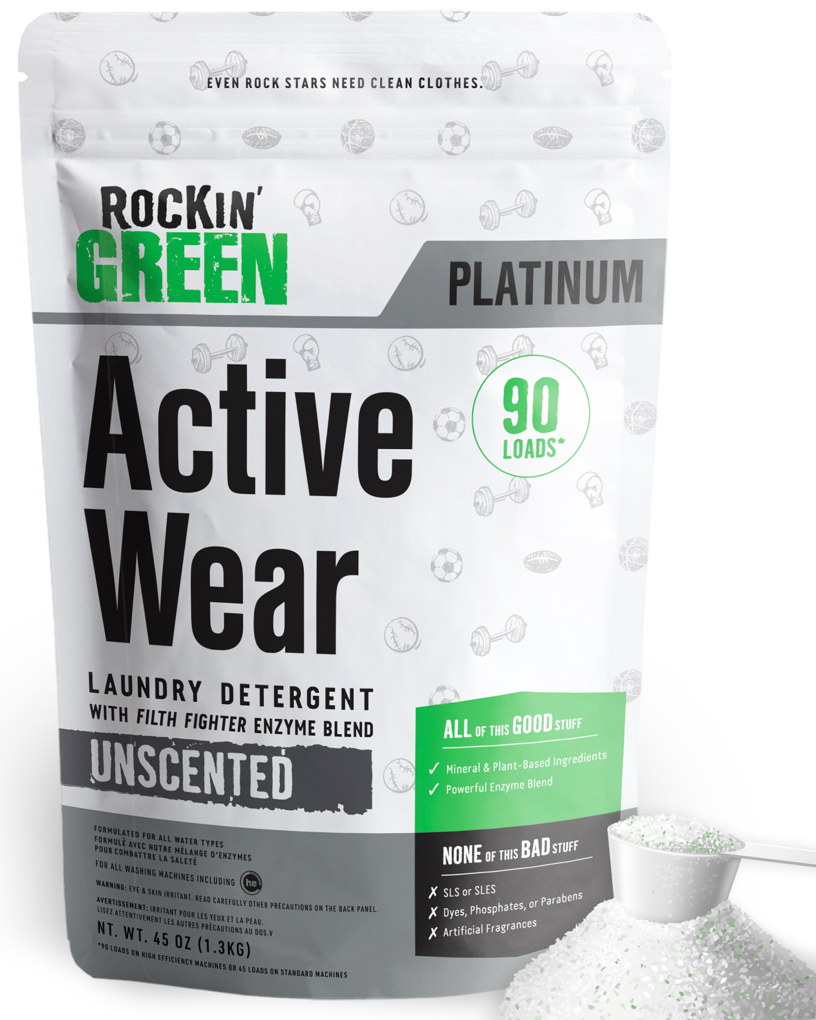 Active Wear Laundry Detergent: Unscented (90 Loads)