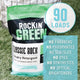 Bag of Rockin Green Classic Rock Laundry Detergent - AC/DSea Breeze for 90 loads, free from additives.