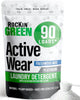 Rockin Green Active Wear Detergent, Freshwood Scent, Platinum Series, 90 loads with scoop.