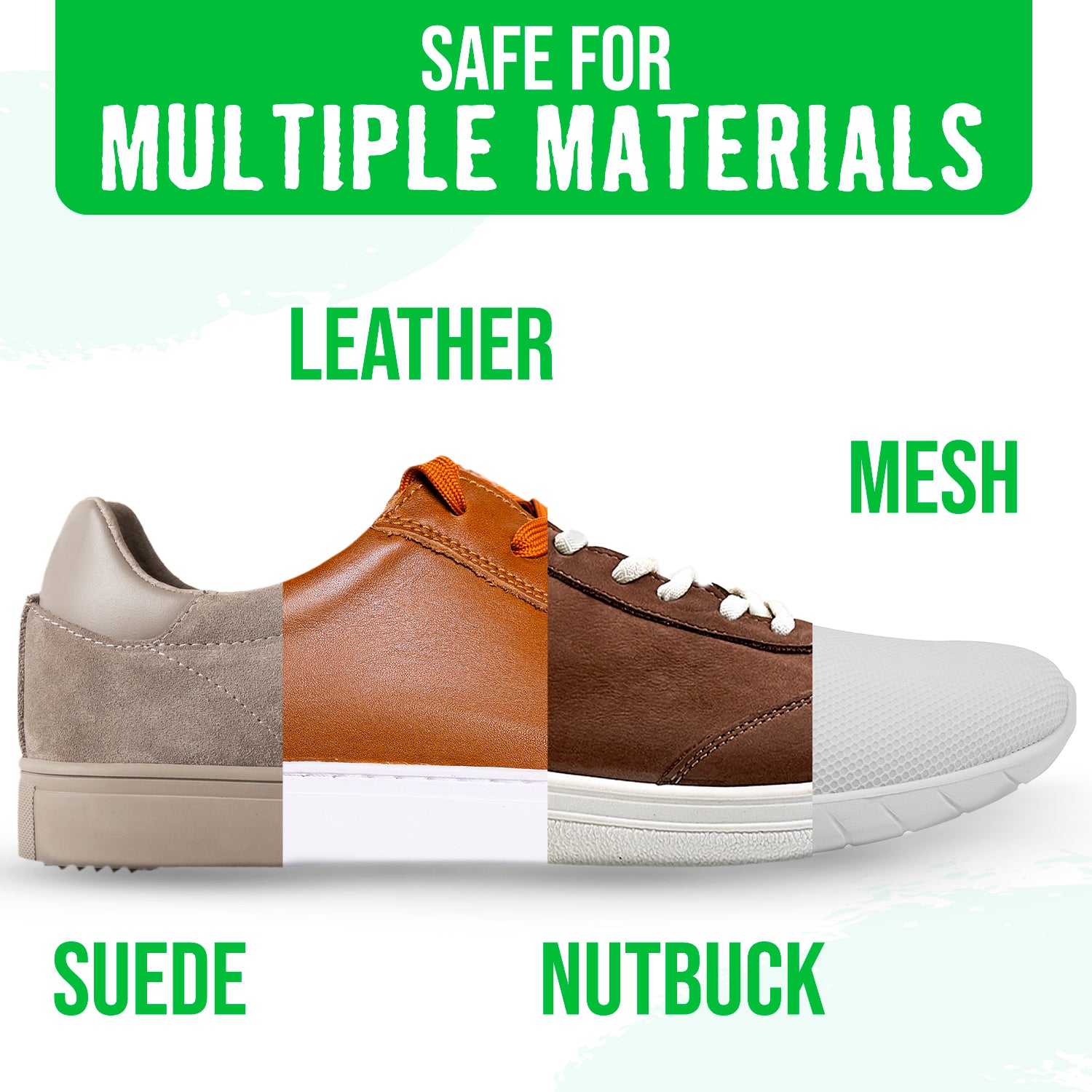 Rockin Green Shoe Cleaning Kit is ideal for Half sneakers suede, leather, nubuck & mesh materials.