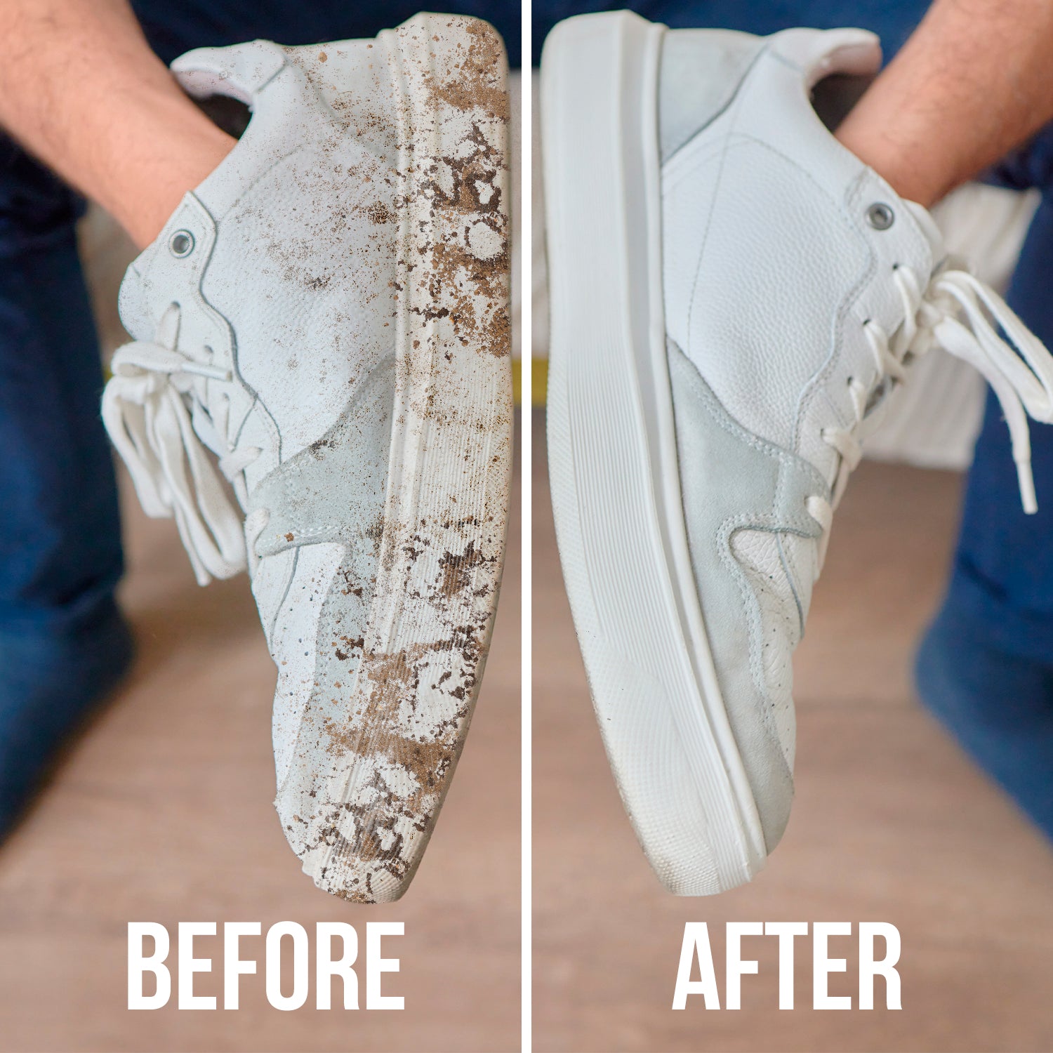 With the Rockin Green Shoe Cleaning Kit, your sneakers go from dirty to spotless.