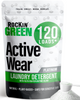 Rockin Green Active Wear Detergent Platinum Series: plant-powered, scoop included, 120 loads.