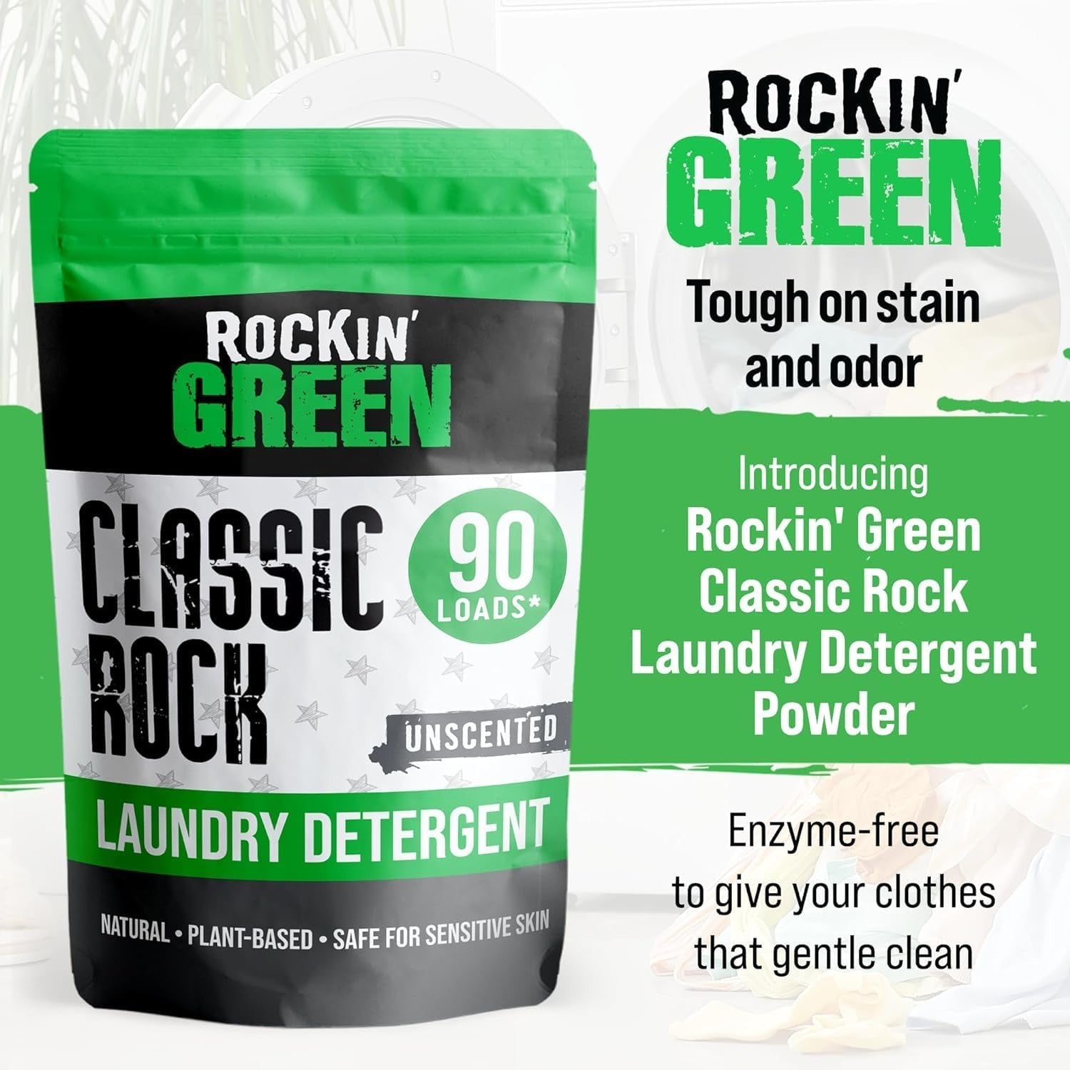 Rockin Green Another Stain Bites the Dust - Spring Bundle laundry powder for powerful stain removal.