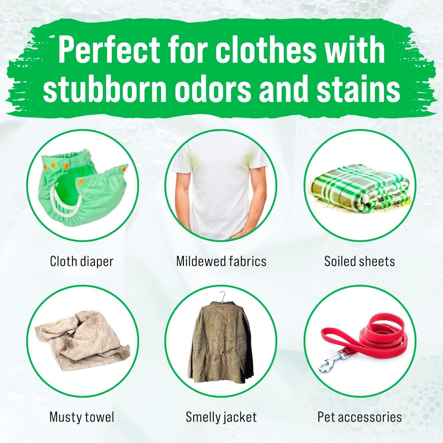 Infographic: Use Hard Rock Travel Laundry Detergent Sheets for diapers, shirts, sheets & towels.