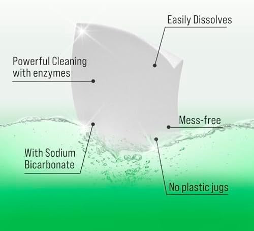 Classic Rock Unscented Laundry Detergent Sheets: Plastic-free, dissolves in water; enzymes, baking soda.